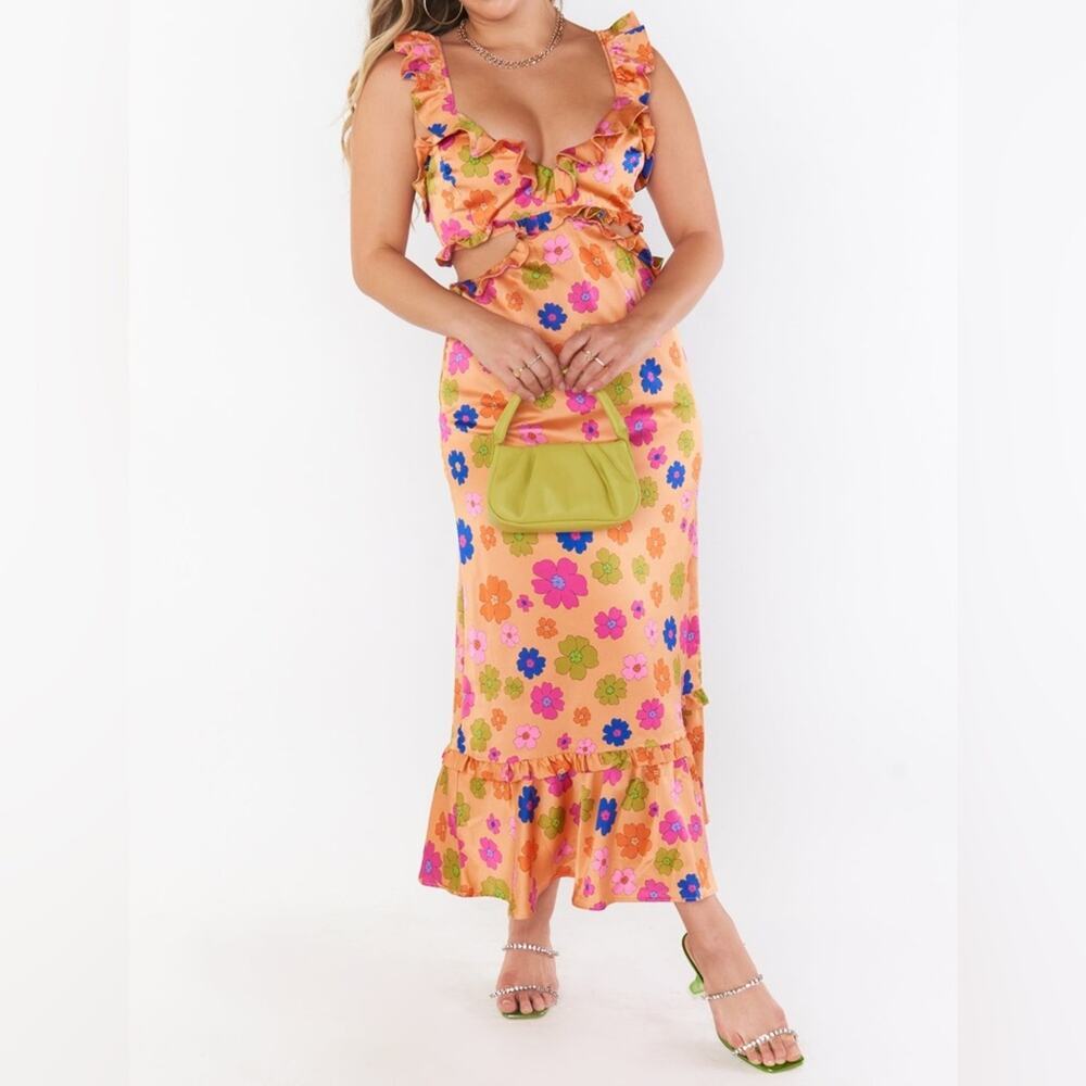 Show Me Your Mumu Lane Midi Dress - Poppin Poppy NWT 198.00 Size Medium